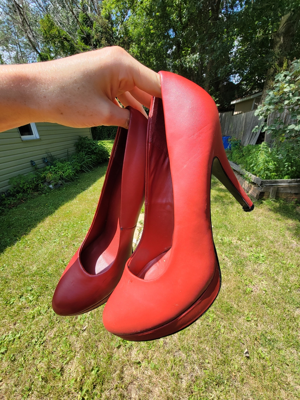 Classic Red High Heel Pumps - Women's Dress Shoes
